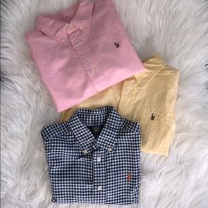 3 Boys Ralph Lauren Button Up Shirts Size 4/4T